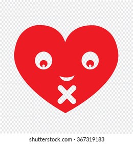 Heart Face Emotion Icon Illustration sign design