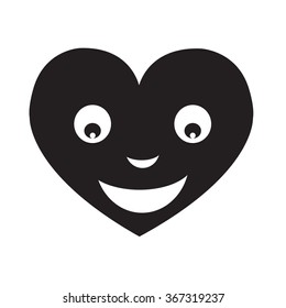 Heart Face Emotion Icon Illustration sign design