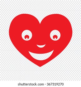 Heart Face Emotion Icon Illustration sign design