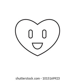 Heart Face Icon Illustration Isolated Vector Stock Vector (Royalty Free ...