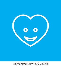 heart face icon illustration isolated vector sign symbol