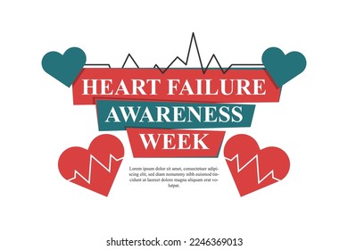Heart Failure Awareness Week background. Vector illustration.
