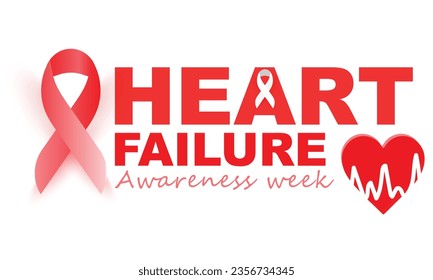 Heart Failure awareness week. background, banner, card, poster, template. Vector illustration.