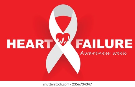 Heart Failure awareness week. background, banner, card, poster, template. Vector illustration.