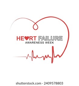 Heart Failure Awareness Week background. Vector illustration.