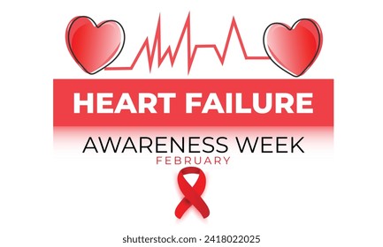 Heart Failure Awareness Week. background, banner, card, poster, template. Vector illustration.