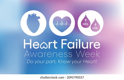 Heart Failure Awareness Week Is Observed Every Year In February,  Vector Illustration