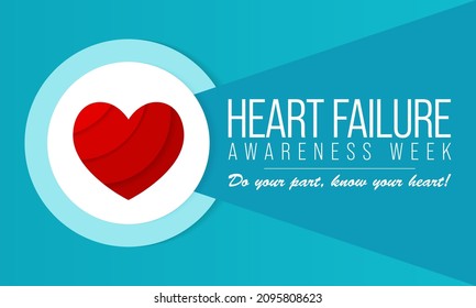 Heart Failure awareness week is observed every year in February,  Vector illustration