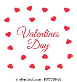 Heart fall vector background. Love and valentine day background 