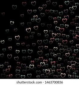 Heart falling which consists of isolated elements. Modern style with beautiful elements in heart falling.  