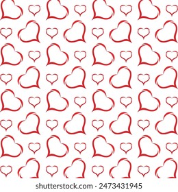 Heart favored trendy multicolor repeating pattern vector illustration design