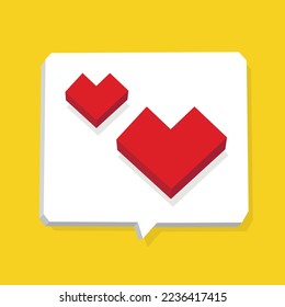 Heart or favorite falt icon