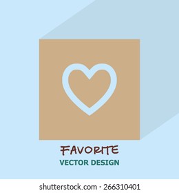 Heart (favorite) icon. vector design.