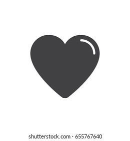 Heart, favorite icon vector, filled flat sign, solid pictogram isolated on white. Symbol, logo illustration. Pixel perfect