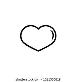 Heart, favorite line icon, outline vector sign, linear style pictogram isolated on white. Love symbol, logo illustration. Editable stroke. Pixel perfect