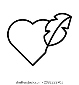 Heart Feather icon design for personal commercial use