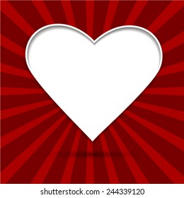 Heart February 14, Valentine's Day. Vector EPS 10 illustration.