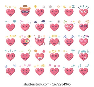heart feeling flat vector icons love and passion