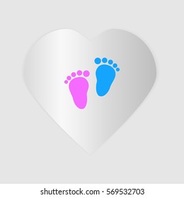 Heart with feet