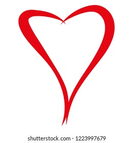 Heart figure red vector
