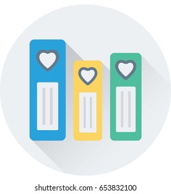 Heart Files Vector Icon