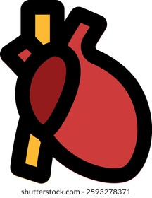 heart fill color style icon