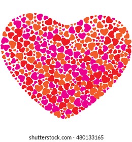 heart fill in hearts.vector illustration