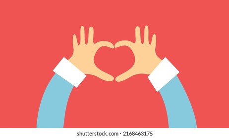 Corazón de los dedos de ambas manos