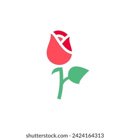 Heart fire flame icon or Valentine's day symbol, holiday sign designed for celebration, vector trendy modern style.