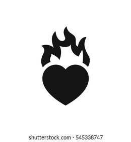 Heart Fire Icon Illustration Isolated Vector Stock Vector (Royalty Free ...