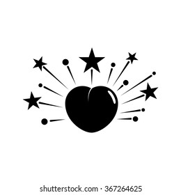heart and fireworks icon