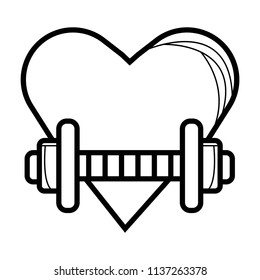 Heart fitness flat icon
