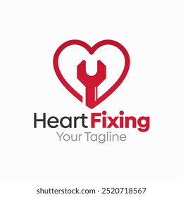 Heart Fixing Logo Design Template. Good for Business, Agency, Community and Organization