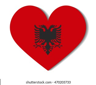 heart flag albania
