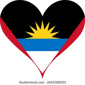 Bandeira do Coração Antígua e Barbuda, Bandeira do Coração Antígua e Barbuda