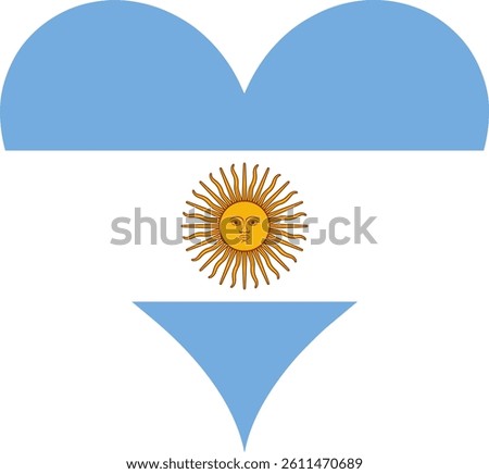 Heart Flag Argentina, Heart Argentina Flag