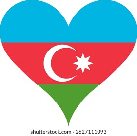 Heart Flag Azerbaijan, Heart Azerbaijan Flag