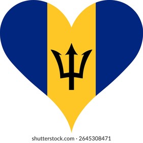 Heart Flag Barbados, Heart Barbados Flag