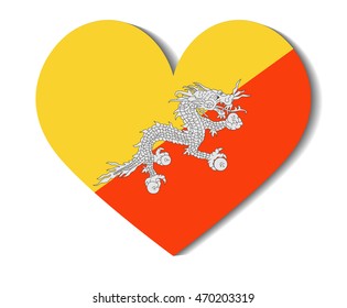 heart flag bhutan