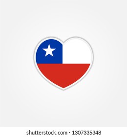 Heart Flag Chile Vector Illustration Stock Vector (Royalty Free ...