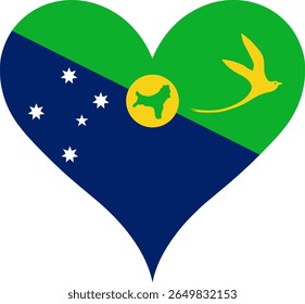 Heart Flag Christmas Island, Heart Montenegro Flag