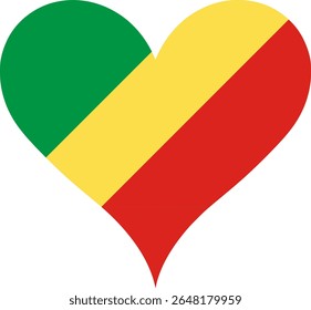 Heart Flag Congo, Heart Congo Flag