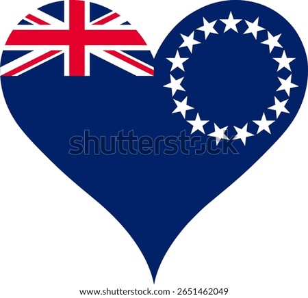 Heart Flag Cook Islands, Heart Cook Islands Flag