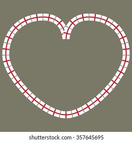 Heart flag. England flag.