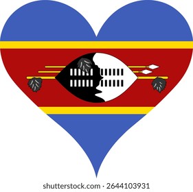 Heart Flag Eswatini, Heart Eswatini Flag