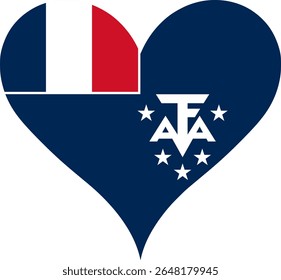 Heart Flag French Southern and Antarctic Lands, Heart French Southern and Antarctic Lands Flag