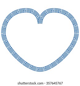 Heart flag. Greece flag.