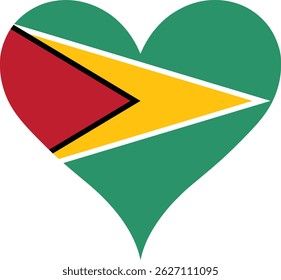 Heart Flag Guyana, Heart Guyana Flag