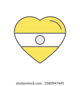 Heart Flag icon vector stock illustration