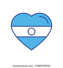 Heart Flag icon vector stock illustration